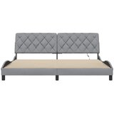  Okvir kreveta s LED-om bez madraca 200 x 200 cm od tkanine | shoptok.hr