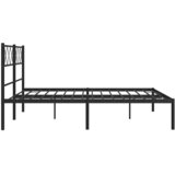  Metalni okvir za krevet s uzglavljem crni 150x200 cm | shoptok.hr