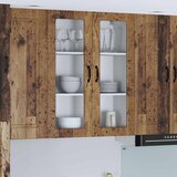  Zidni stakleni ormarić Lucca Staro drvo 80 x 31 x 100 cm | shoptok.hr