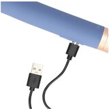 Loveline Travel - punjivi vibrator s držačem lubrikanta (pastelno plava) | shoptok.hr