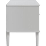 TV ormarić SENJA izgled ratana bijeli 106x40x49 cm od borovine | shoptok.hr