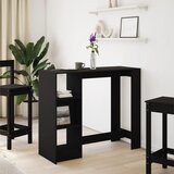  Barski stol s policom crni 124x46x103,5 cm konstruirano drvo | Eponuda.ba