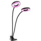 LED prigušiva stolna lampa sa klipsom za uzgoj biljaka VITARO 2xLED/4W/230V crna