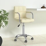 Maison Chic Vrtljiv pisarniški stol - računalniški stol krem blago, (21784207) | Shoptok.si