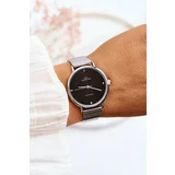 Kesi Women's Waterproof Watch on Giorgio& Dario Bracelet Silver - Black
