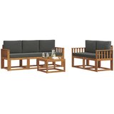  Set vanjskih sofa 6 kom. Prirodna i antracit | shoptok.hr
