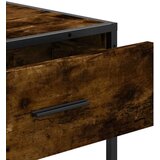 vidaXL Konzolna mizica dimljen hrast 90x35x80 cm inženirski les | Shoptok.si