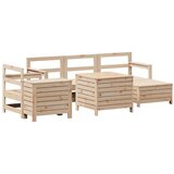  The Living Store Vrtna sedežna garnitura 7-delna trdna borovina - Vrtna Sedežna Garnitura, (21451305) | Shoptok.si