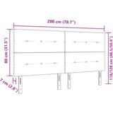 vidaXL LED Uzglavlje Svjetlosiva 100 cm Tkanina | shoptok.hr