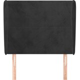  Uzglavlje s ušima crno 103x23x118/128 cm baršunasto | shoptok.hr
