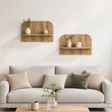  Zidna polica 2 kom. Hrast artisan 60 x 13.5 x 37.5 cm | shoptok.hr