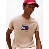 Tommy Hilfiger Majica bež / mornarska / rdeča / bela | Shoptok.si