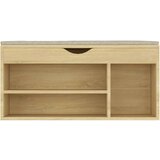 vidaXL klupa za cipele s jastukom boja hrasta 104x30x49 cm od iverice | shoptok.hr