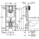 Grohe 39418000 BAU CERAMIC Rapid SL wc školjka s kompletom | Shoptok.si