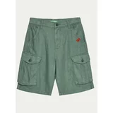 United Colors Of Benetton Kratke hlače iz tkanine 424RC902X Zelena Regular Fit