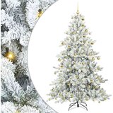 vidaXL Umetno Zložljivo Božično Drevo with LEDs z stojalom 180cm PVC | Shoptok.si