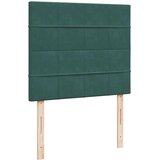 vidaXL Box spring postelja z vzmetnico temno zelen 120x190 cm žamet, (21307236) | Shoptok.si