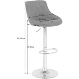 XORA BARSKI STOL, bela, barve kroma | Shoptok.si