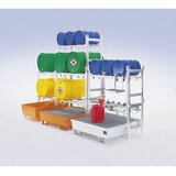 eurokraft pro Regal za sode - okvir za zlaganje, za sode 2 x 200 l, pocinkan, ŠxVxG 1380 x 580 x 850 mm | Shoptok.si