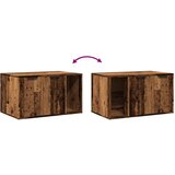  Kutija za mačji pijesak boja drva 80x50x45 cm konstruirano drvo | Eponuda.ba