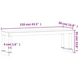  Polica za radni stol 110 x 30 x 35 cm od nehrđajućeg čelika | shoptok.hr