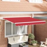 Nadstrešnica zamjenska tkanina za okvir od 300 x 250 cm crvena | shoptok.hr