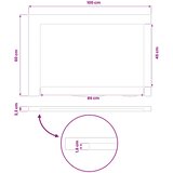  Pravokutni stolni vrh 100 x 60 x 3,2 cm Pravokutni | shoptok.hr