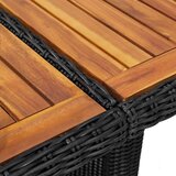 Poli vrtni blagovaonski stol crni 200 x 100 x 74 cm od poliratana | shoptok.hr