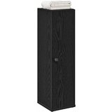 vidaXL Kopalniška omarica z držalom za zvitke črna 20,5x22x72 cm | Shoptok.si