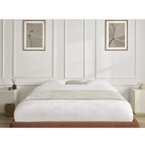 Bobochic Paris Narančasti tapecirani bračni krevet s prostorom za odlaganje/bez uzglavlja s podnicom 160x200 cm Inera – | shoptok.hr