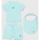 Calvin Klein Jeans Komplet za dojenčka turkizna barva