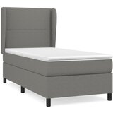 Maison Chic Box spring postelja - Vzmetna postelja z vzmetnico temno siva 90x190 cm blago SL7241, (21900891) | Shoptok.si