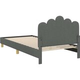  Posteljica za malčke z vzglavjem Temno siva 90 x 190 cm blago, (5000104848) | Shoptok.si