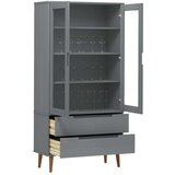  Vitrina MOLDE siva 90 x 35 x 175 cm od masivne borovine | shoptok.hr