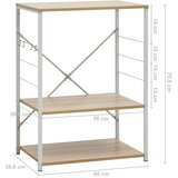 Ormarić za mikrovalnu bijeli i hrast 60 x 39,6 x 79,5 cm drveni | shoptok.hr