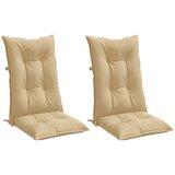  Jastuci za stolice 2 kom prošarano bež 120x50x7 cm od tkanine | shoptok.hr