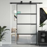  Klizna vrata crna 102,5x205 cm od kaljenog stakla i aluminija | shoptok.hr