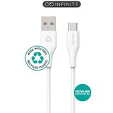 Estuff kabel USB C-A Infinite 1m, bel 60W, 480Mbps, ES605170B Cene