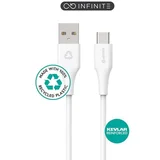 kabel USB C-A Infinite 1m, bel 60W, 480Mbps, ES605170B