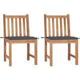 Maison Chic Vrtni stoli - Stol za vrt 2 kosa z blazinami trdna tikovina JS1440, (21879099) | Shoptok.si