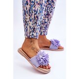 Boto Women's Suede Slippers With Decoration Violet Giorgia | shoptok.hr