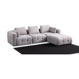 Atelier Del Sofa amaris 3 seater with pouffe light grey ugradna sofa | ePonuda.com