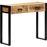  Konzolna mizica 90x30x75 cm trden mangov les | Shoptok.si