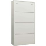 vidaXL Omara s ključavnico svetlo siva 90x40x180 cm jeklo | Shoptok.si