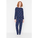 Trendyol Indigo Heart Knitted Pajamas Set Cijene