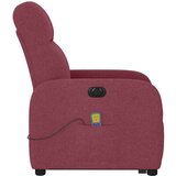 vidaXL Električni masažni naslonjač na podizanje od tkanine boja vina | shoptok.hr