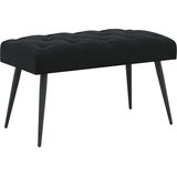  Klupa s gumbastim tkanjem Crna 80 x 40 x 46 cm Baršun | shoptok.hr