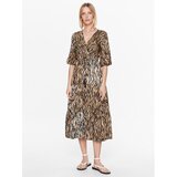ICONIQUE Vsakodnevna obleka IC23 123 Rjava Regular Fit | Shoptok.si