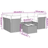  7-dijelni set vrtnih sofa od poliratana s jastucima bež | shoptok.hr