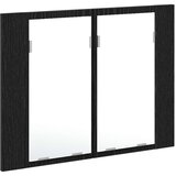  LED ogledalo za kupaonicu crni ormar od hrastovine 60x12x45 cm drvo | shoptok.hr
